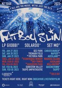 LP Giobbi, Solardo, Set Mo Announced For Support Of Fatboy Slim New Zealand Tour