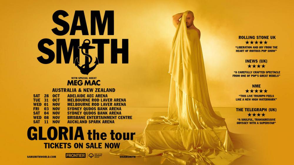 Sam Smith (UK) announces Australia's Meg Mac as special guest on Gloria the tour New Zealand 2023