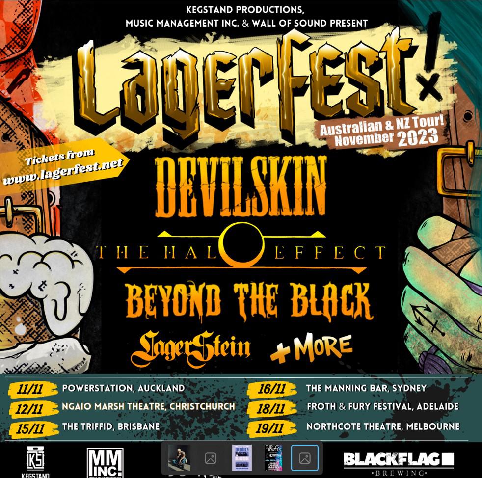 LagerFest 2023 New Zealand: Devilskin, The Halo Effect, Beyond The Black, Lagerstein and more