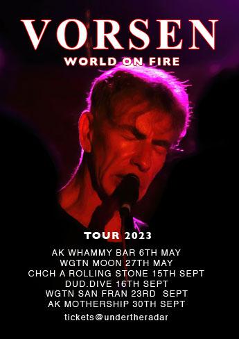 Vorsen's World on Fire tour lands in the South Island / Te Waipounamu next Friday