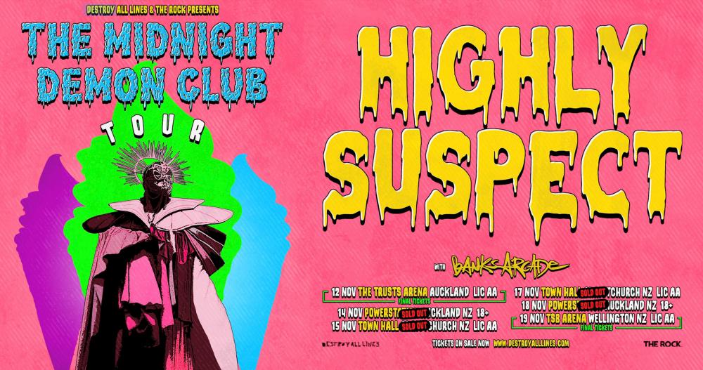 US Rock Band Highly Suspect Announce Banks Arcade To Open All Shows