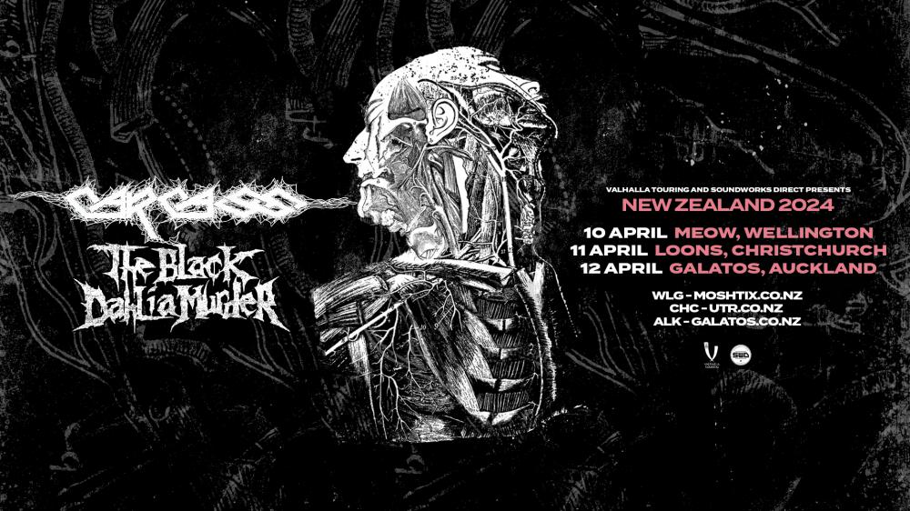 Announcing Carcass with The Black Dahlia Murder NZ Tour