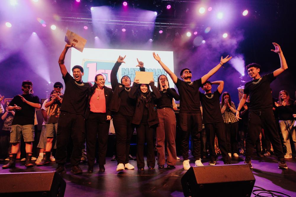 Top Shelf from Manurewa High School take out the top prize at the 2024 Smokefreerockquest National Finals