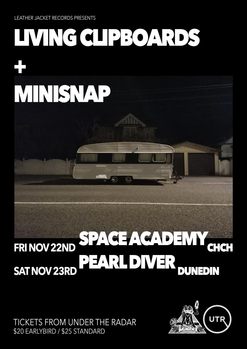 Indie pop darlings Living Clipboards + Minisnap join forces for two South Island shows