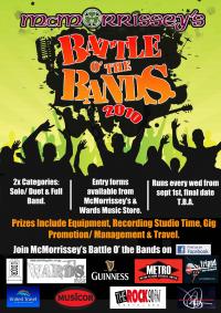 Vine Street Set to Rock Again for McMorrisseys Battle O' the Bands 2010!