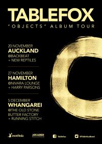 Tablefox release debut album 'Objects' announce North Island tour