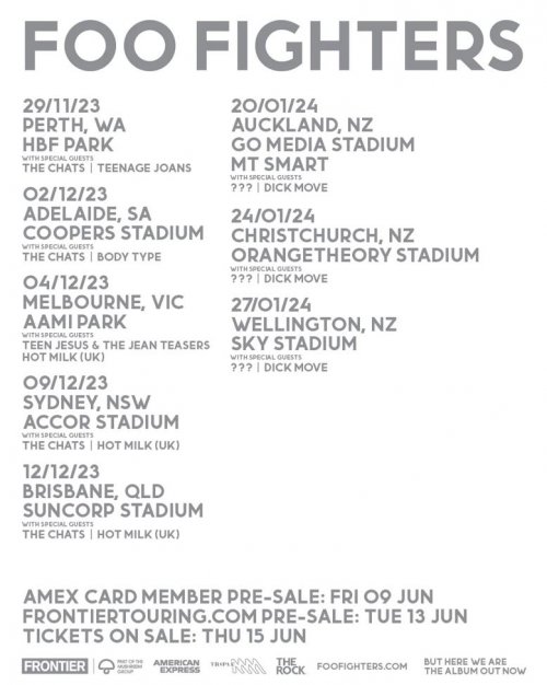 Foo Fighters announce Australia & New Zealand stadium tour